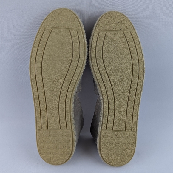 Verbenas Espadrilles Carmen Suede Leather Closed Toe Stone EU40 US 9 NWOB - Picture 10 of 16